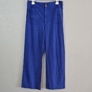 Anthropologie/Maeve The Colette Royal Blue Wide Leg High Rise Pants, Womens 30